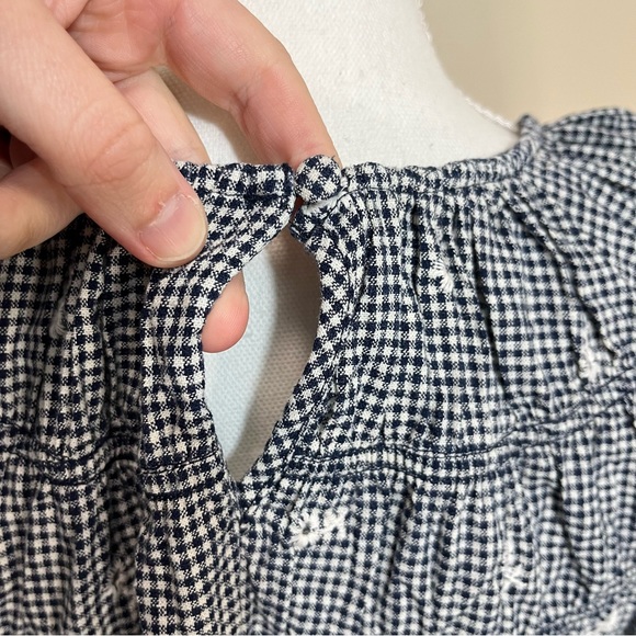 Madewell Embroidered Gingham Shirred Puff Sleeve Top - Picture 11 of 16